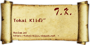 Tokai Klió névjegykártya
